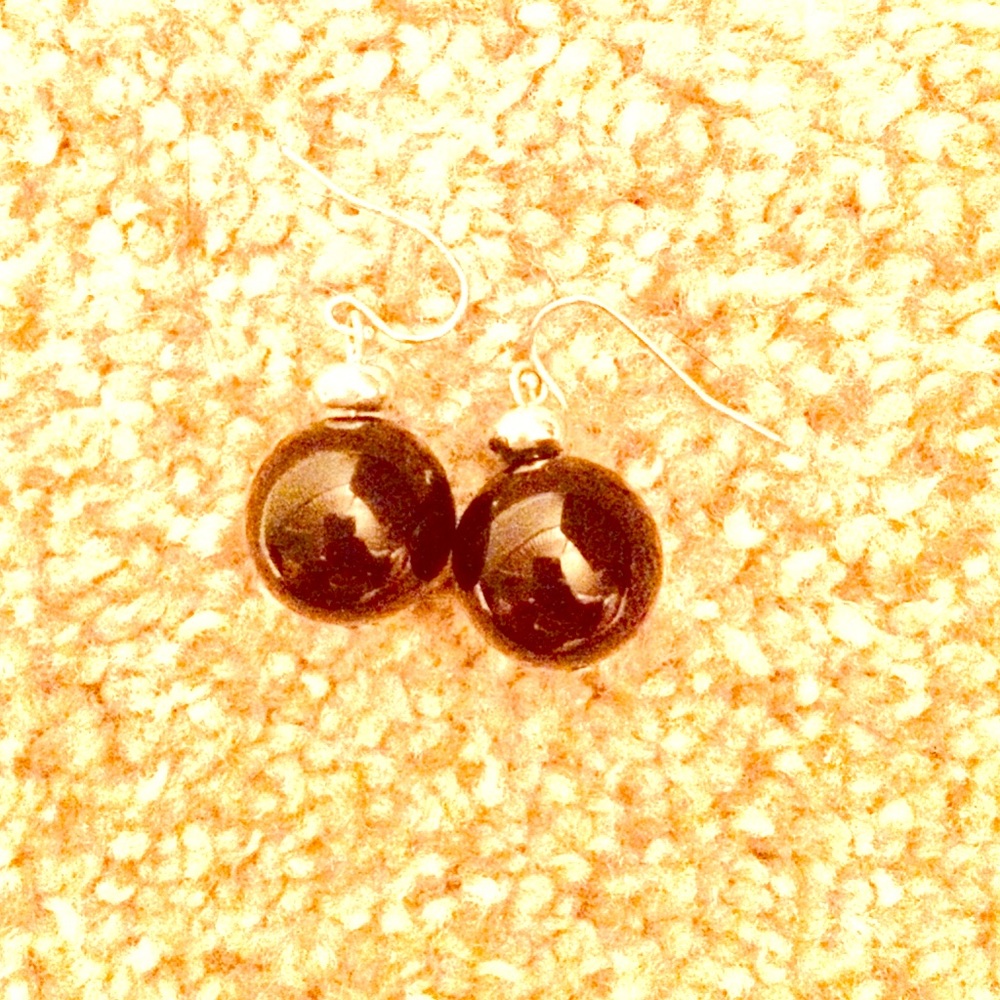 Black Beaded Earrings